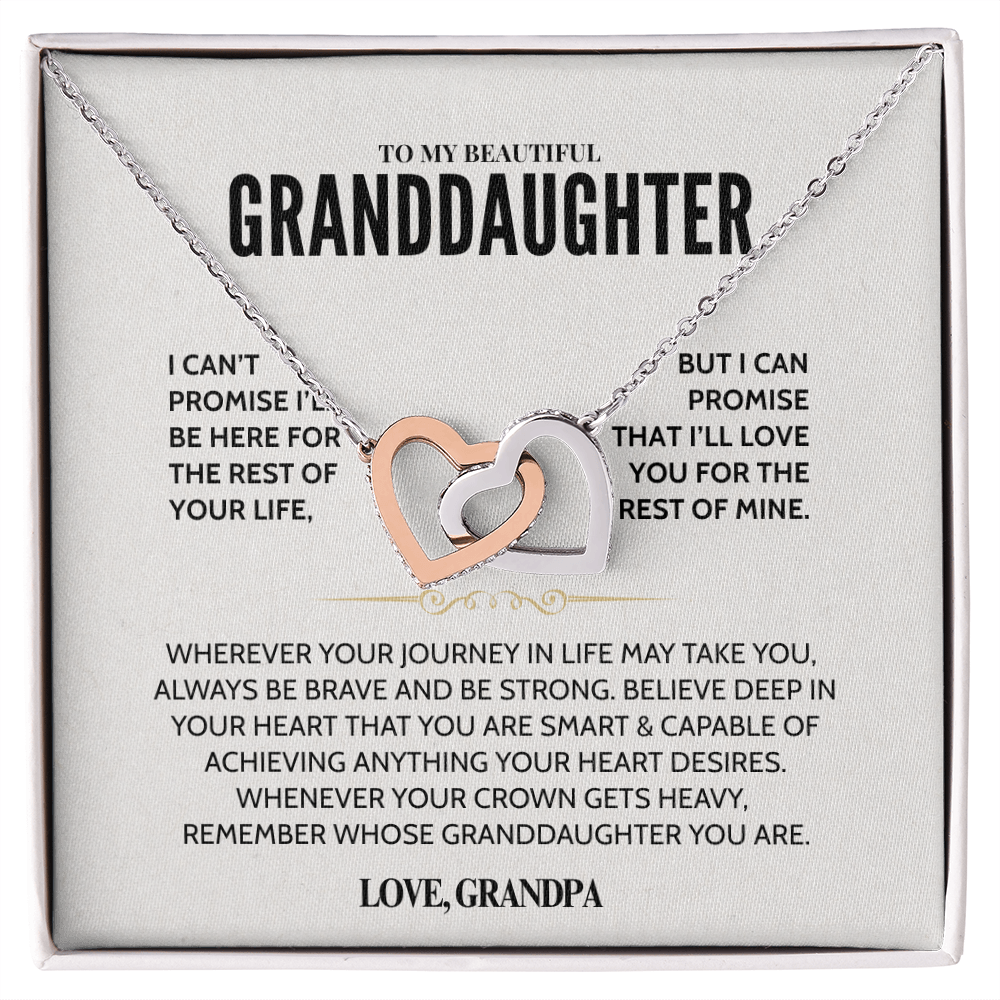 To My Granddaughter - Forever Linked Hearts - Gift Set