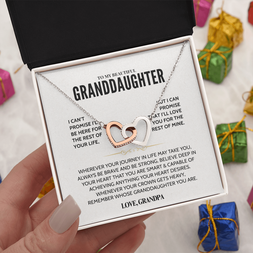 To My Granddaughter - Forever Linked Hearts - Gift Set