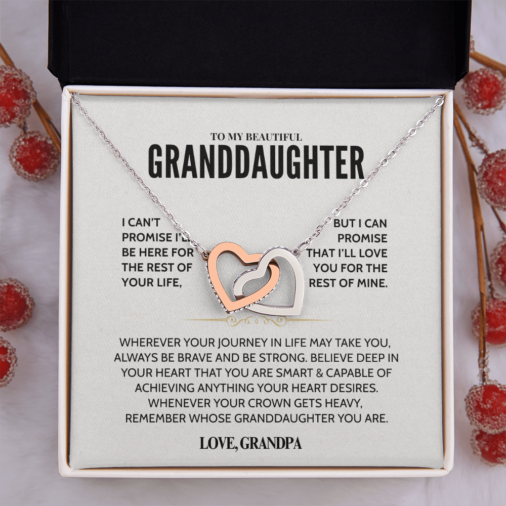 To My Granddaughter - Forever Linked Hearts - Gift Set