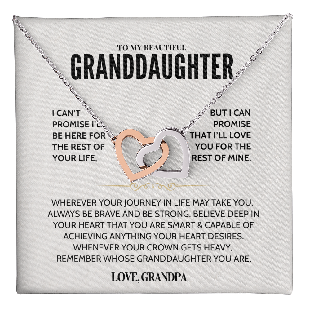 To My Granddaughter - Forever Linked Hearts - Gift Set